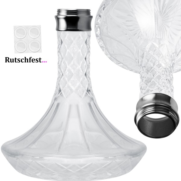 Camo Shisha Crystal Ersatzglas mit Gewinde Clear | Shisha Bowl Glas-Copy